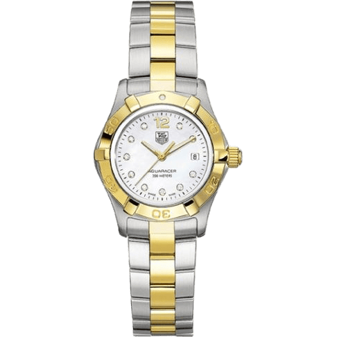 Aquaracer 300M Quartz 27 Stainless Steel / Yellow Gold / MOP - Diamond / Bracelet