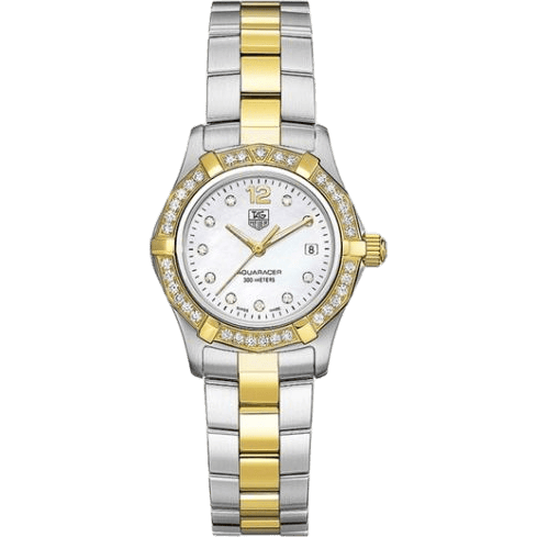 Aquaracer 300M Quartz 27 Stainless Steel / Yellow Gold / MOP - Diamond / Bracelet