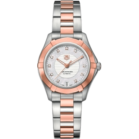 Aquaracer 200M Calibre 5 34 Stainless Steel / Rose Gold / Silver / Bracelet