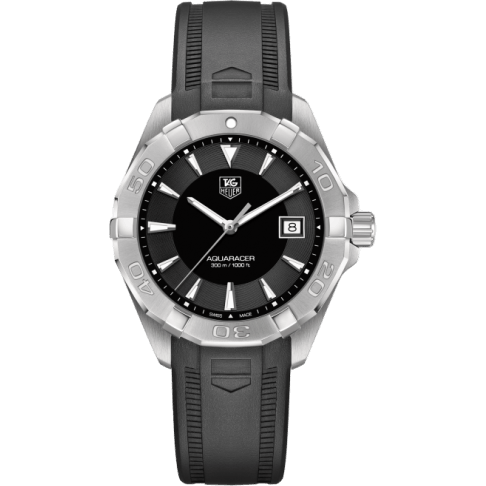 Aquaracer 300M Quartz 40.5 Stainless Steel / Black / Rubber