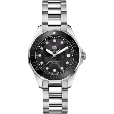Aquaracer 300M Quartz 35 Stainless Steel / Black MOP - Diamond / Bracelet