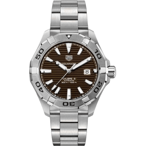Aquaracer 300M Calibre 5 43 Stainless Steel / Brown / Bracelet