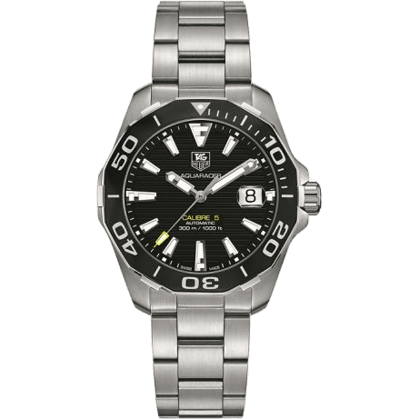 Aquaracer 300M Calibre 5 41 Stainless Steel / Black / Bracelet