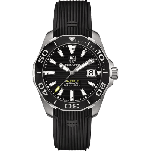 Aquaracer 300M Calibre 5 41 Stainless Steel / Black / Rubber