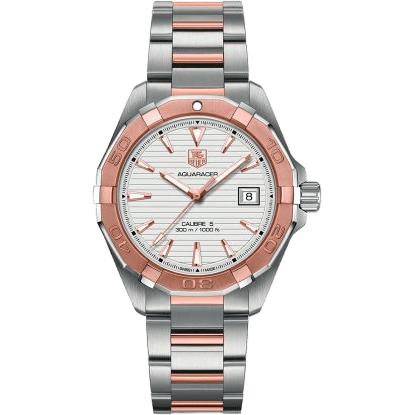 Aquaracer 300M Calibre 5 40.5 Stainless Steel / Rose Gold / Silver / Bracelet