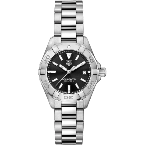 Aquaracer 300M Quartz 27 Stainless Steel / Black / Bracelet