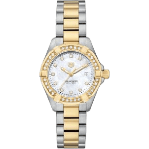 Aquaracer 300M Quartz 27 Stainless Steel - Yellow Gold - Diamond / MOP - Diamond / Bracelet