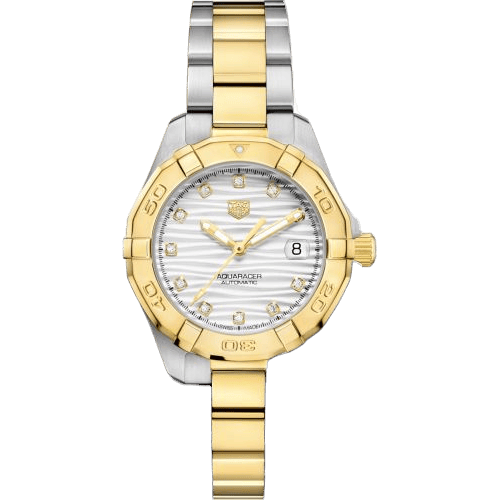 Aquaracer 300M Calibre 9 Automatic 32 Stainless Steel - Yellow Gold / Silver - Diamond