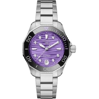 Aquaracer Professional 300 36 Stainless Steel / Vivid Purple - Diamond / Bracelet