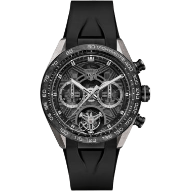 Carrera Chronograph Tourbillon Extreme Sport Titanium - Forged Carbon / Black / Rubber