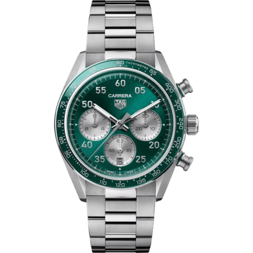 Carrera Chronograph Sport Stainless Steel / Green / Bracelet