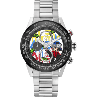 Carrera Calibre Heuer 01 43 Stainless Steel / Black Ceramic / Alec Monopoly