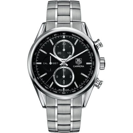 Carrera Calibre 1887 41 Stainless Steel / Black / Bracelet