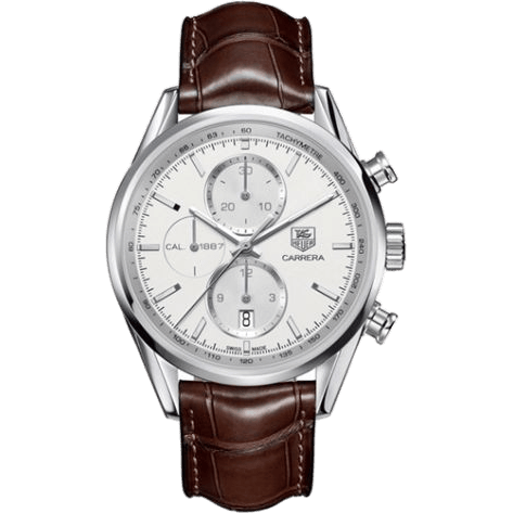 Carrera Calibre 1887 41 Stainless Steel / Silver / Alligator