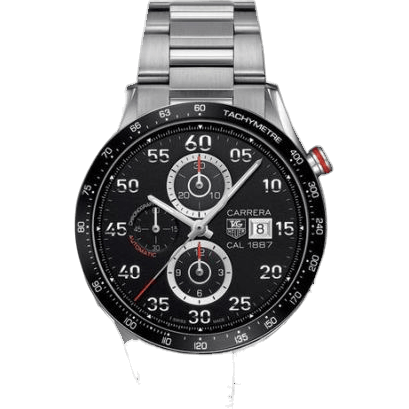Carrera Calibre 1887 43 Stainless Steel / Black / Bracelet