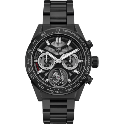 Carrera Calibre Heuer 02T 45 Chronograph Tourbillon Ceramic / Bracelet