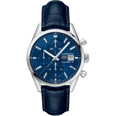 Calibre 16 41 Stainless Steel / Blue / Alligator