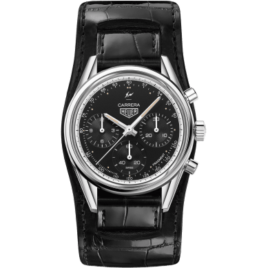 Carrera Calibre Heuer 02 39 Stainless Steel / Black / Fragment