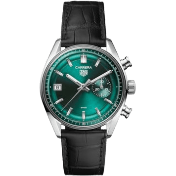 Carrera Chronograph Dato Glass Box Stainless Steel / Green