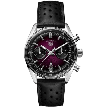 Carrera Chronograph Glass Box Stainless Steel / Smokey Purple
