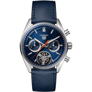 Carrera Chronograph Tourbillon Glass Box Stainless Steel / Blue