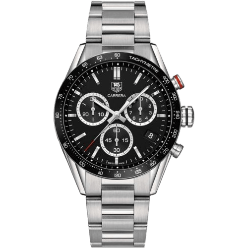 Carrera Quartz 41 Stainless Steel / Black / Bracelet / Panamericana
