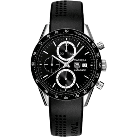 Carrera Calibre 16 41 Stainless Steel / Black / Rubber