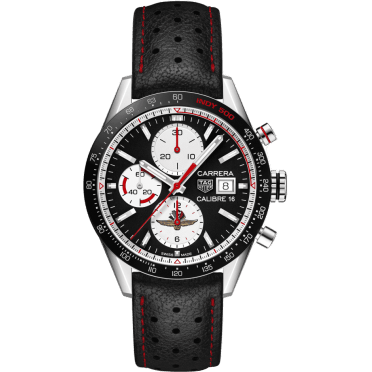 Carrera Calibre 16 41 Stainless Steel / Black Retro / Indy 500