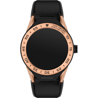 Carrera Connected Modular 45 Black Titanium / Rose Gold / Black Calf