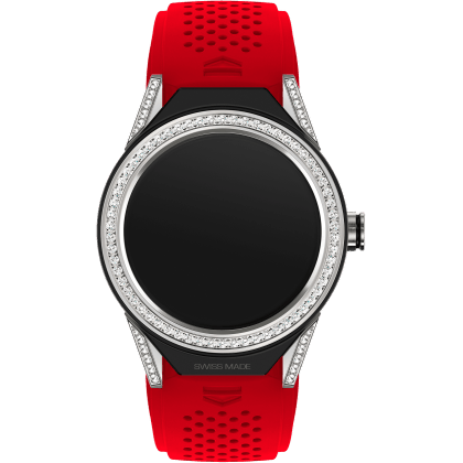 Carrera Connected Modular 45 Titanium / Diamond Lugs / Diamond / Red Rubber