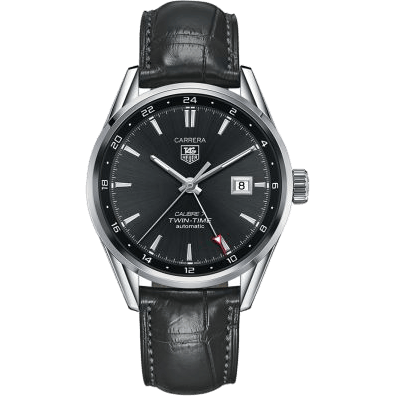 Calibre 7 Twin Time Stainless Steel / Grey / Alligator
