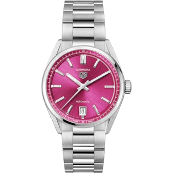 Carrera Date 36 Stainless Steel / Pink