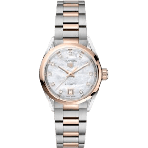 Carrera Automatic 29 Stainless Steel - Pink Gold / MOP / Bracelet