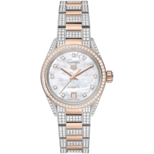 Carrera Automatic 29 Stainless Steel - Rose Gold - Diamond / MOP / Bracelet