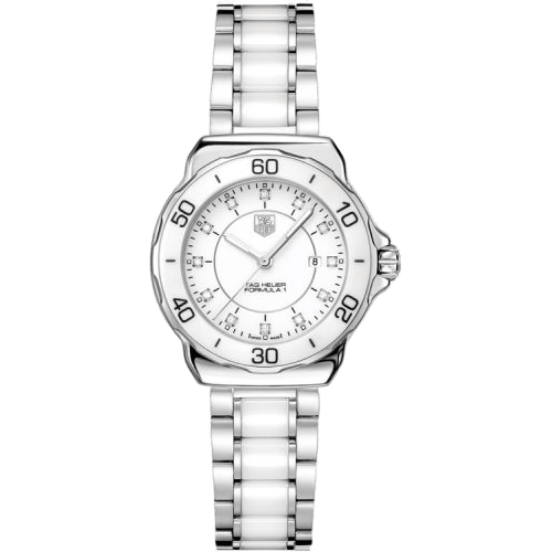 Formula 1 32 Stainless Steel / White - Diamond / Bracelet