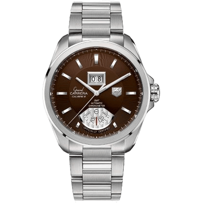 Grand Carrera Calibre 8 RS Grande Date GMT Stainless Steel / Brown / Bracelet