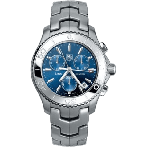 Link Quartz Chronograph 1/10th Stainless Steel / Blue
