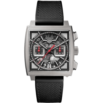 Monaco Calibre Heuer 02 Titanium / Skeleton Racing - Red