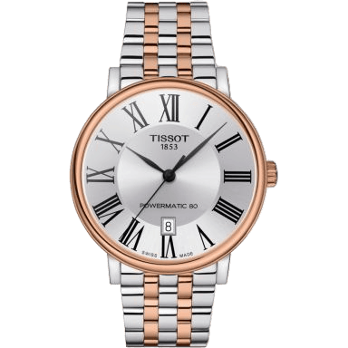 Carson Premium Powermatic 80 Stainless Steel / Rose Gold PVD / Silver / Bracelet