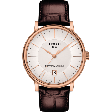 Carson Premium Powermatic 80 Rose Gold PVD / Silver / Strap