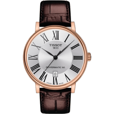 Carson Premium Powermatic 80 Rose Gold PVD / Silver / Strap