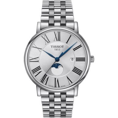 Carson Premium Gent Moonphase Stainless Steel / Silver / Bracelet