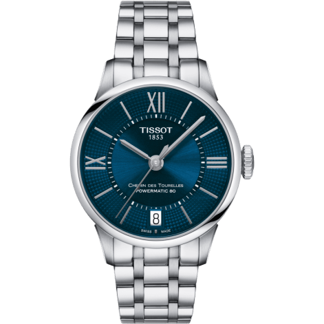 Chemin Des Tourelles Powermatic 80 32 Stainless Steel / Blue / Bracelet