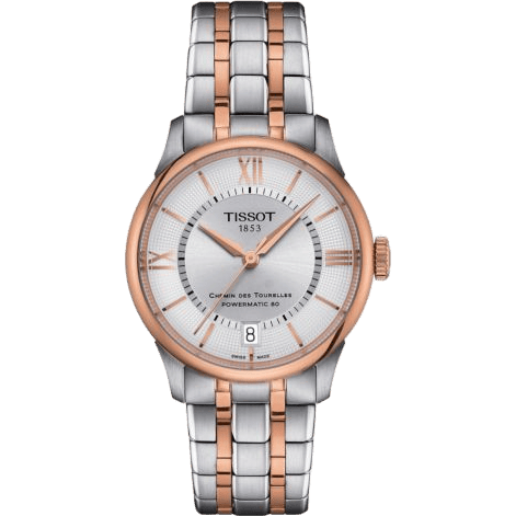 Chemin Des Tourelles Powermatic 80 34 Stainless Steel - Rose Gold / Silver / Bracelet