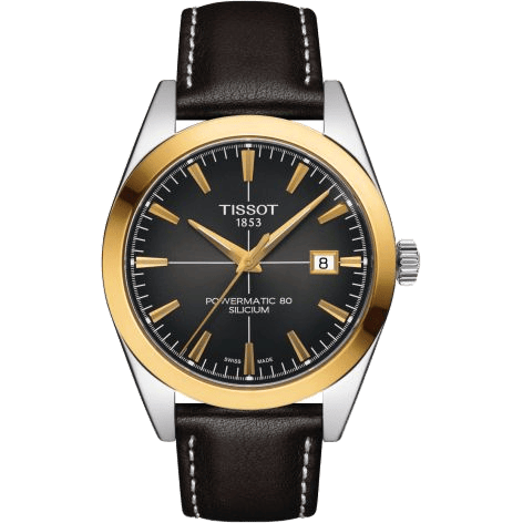 Gentleman Powermatic Stainless Steel / Yellow Gold / Grey / Strap