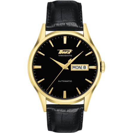 Visodate Automatic Yellow Gold PVD / Black / Strap