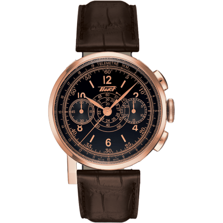 Heritage Chronograph Pink Gold / Black / Strap