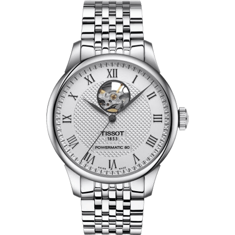 Le Locle Powermatic 80 Open Heart Stainless Steel / Silver / Bracelet