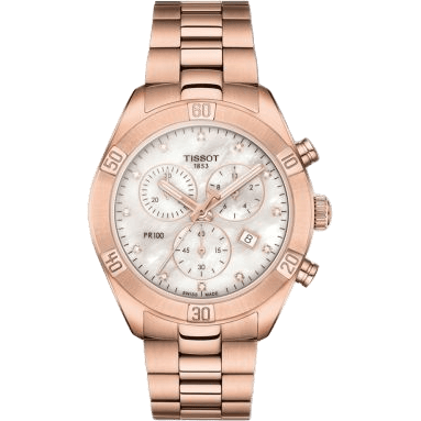 PR 100 Sport Chic Chronograph 38 Rose Gold PVD / MOP / Bracelet