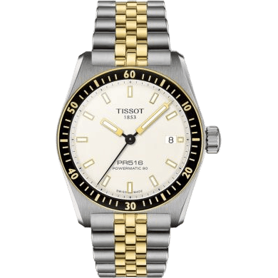 PR516 Powermatic 80 Stainless Steel - Yellow Gold / White / Bracelet